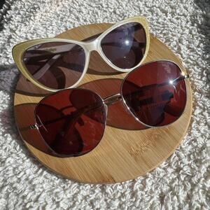 Rafaella Aviator + Catherine Malandrino Cat Eye Sunglasses Bundle *see desc*